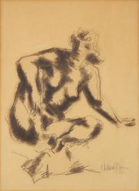 Chaim Gross (American, 1904-1991) — Crouching Nude