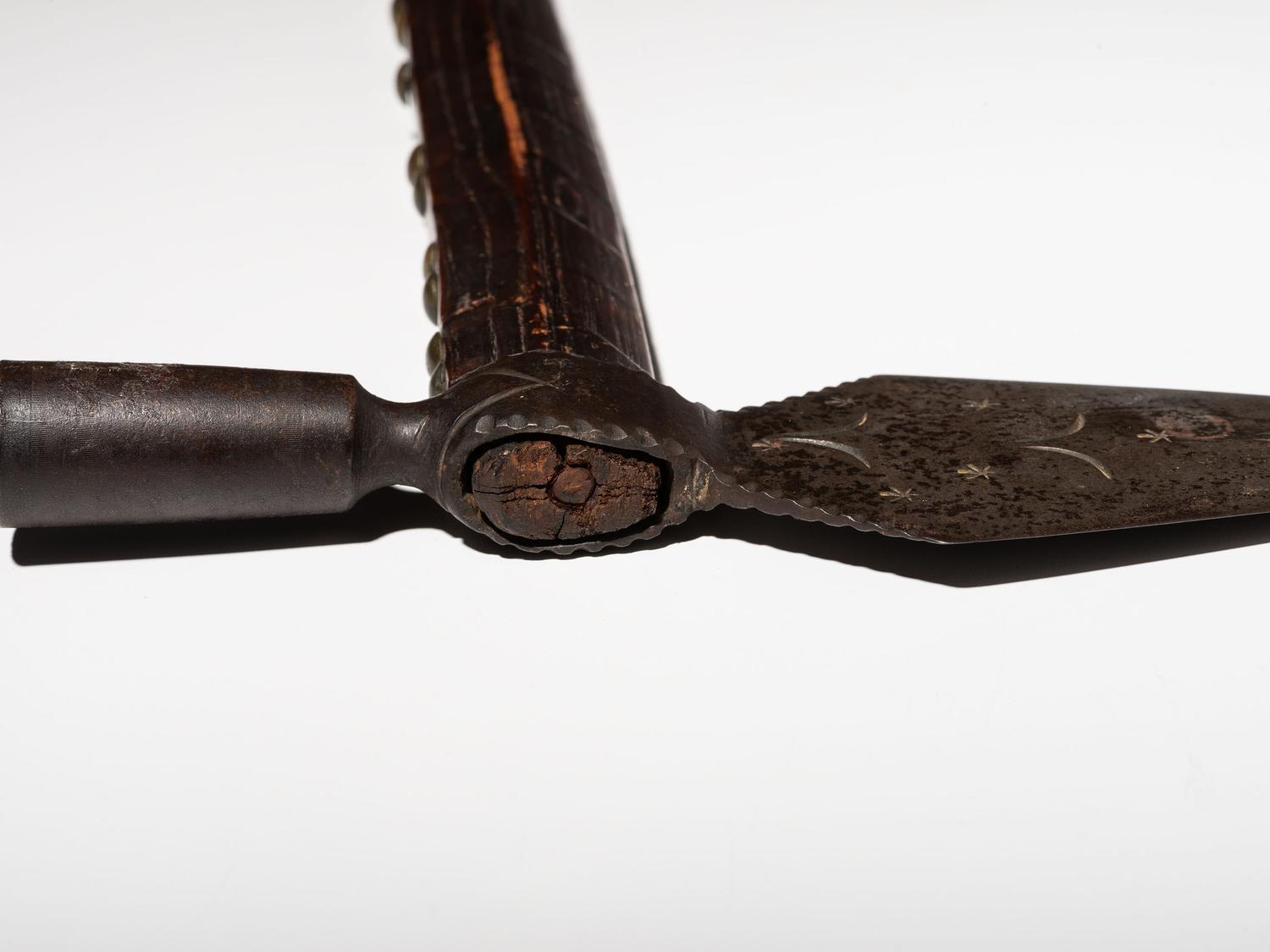 Plains Spontoon Pipe Tomahawk, with Decorations