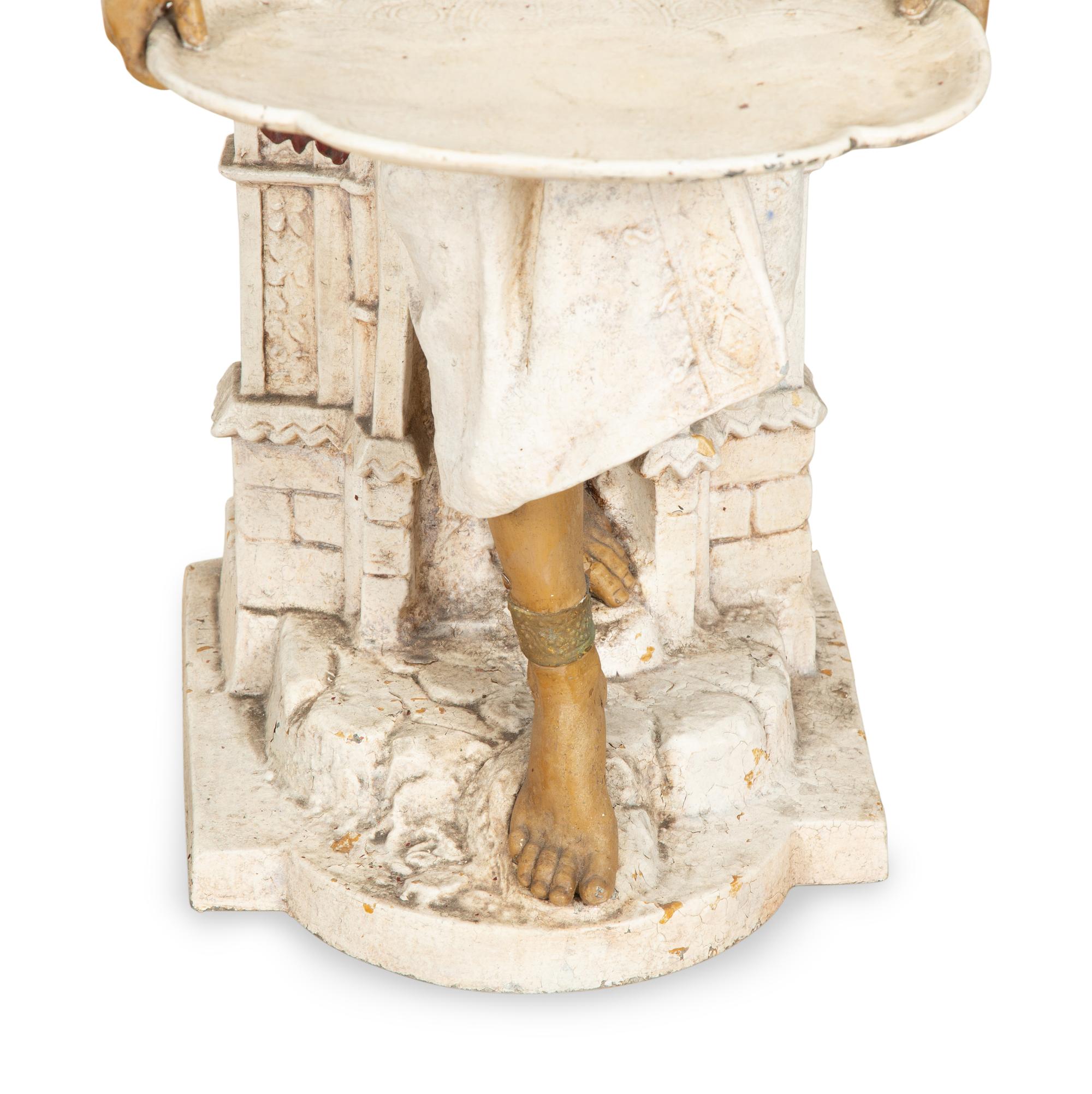 Pair of Orientalist Figures Holding Trays