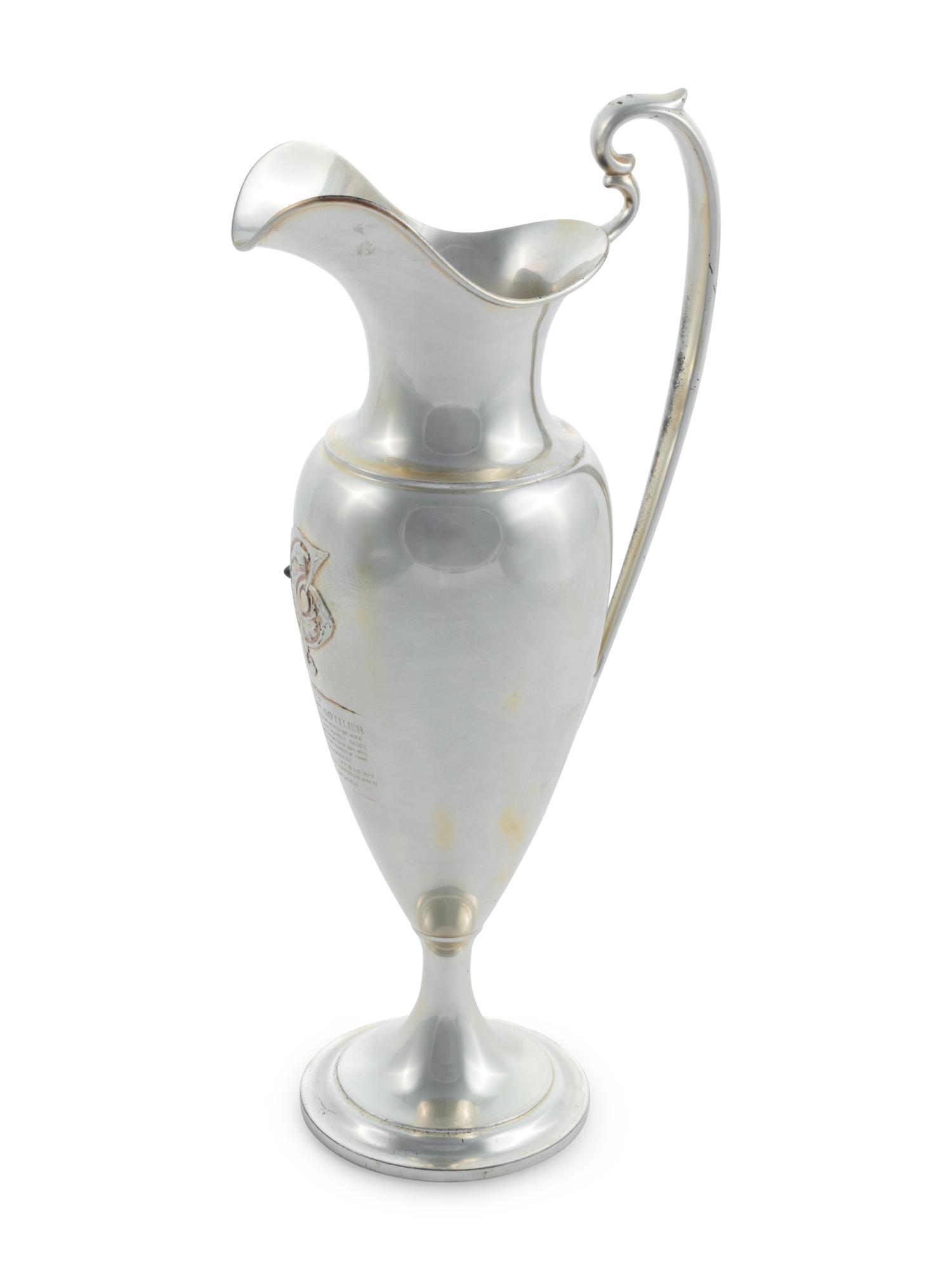 A Large American Silver Presentation Ewer