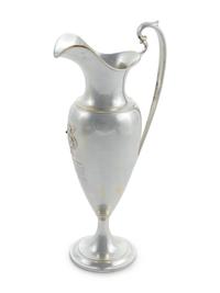 A Large American Silver Presentation Ewer