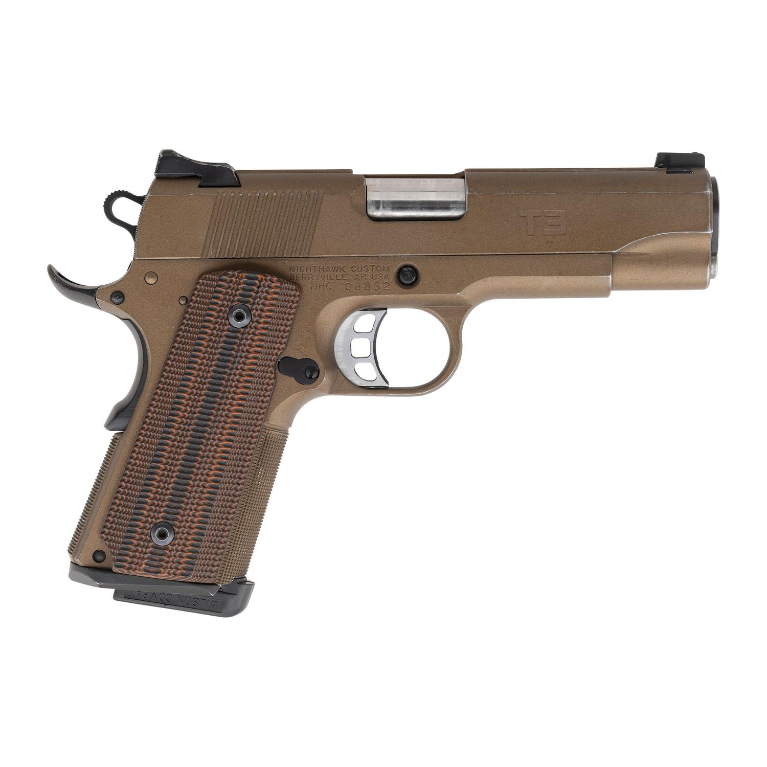 *Nighthawk Custom T3 Compact 1911 Pistol with Bag and 12 Magazines