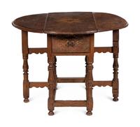 A Marquetry Inlaid Drop Leaf Table