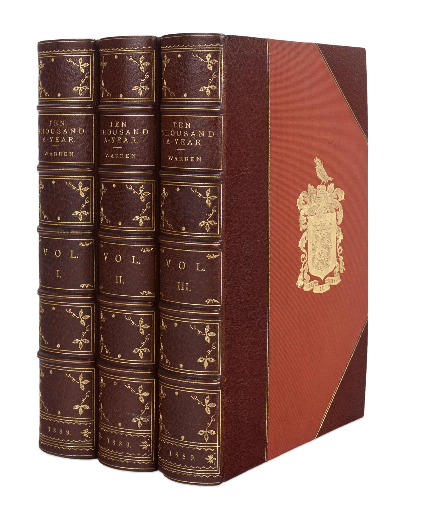 WARREN, Samuel (1807-1877). Ten Thousand a Year . Boston: Little, Brown & Co., 1841.