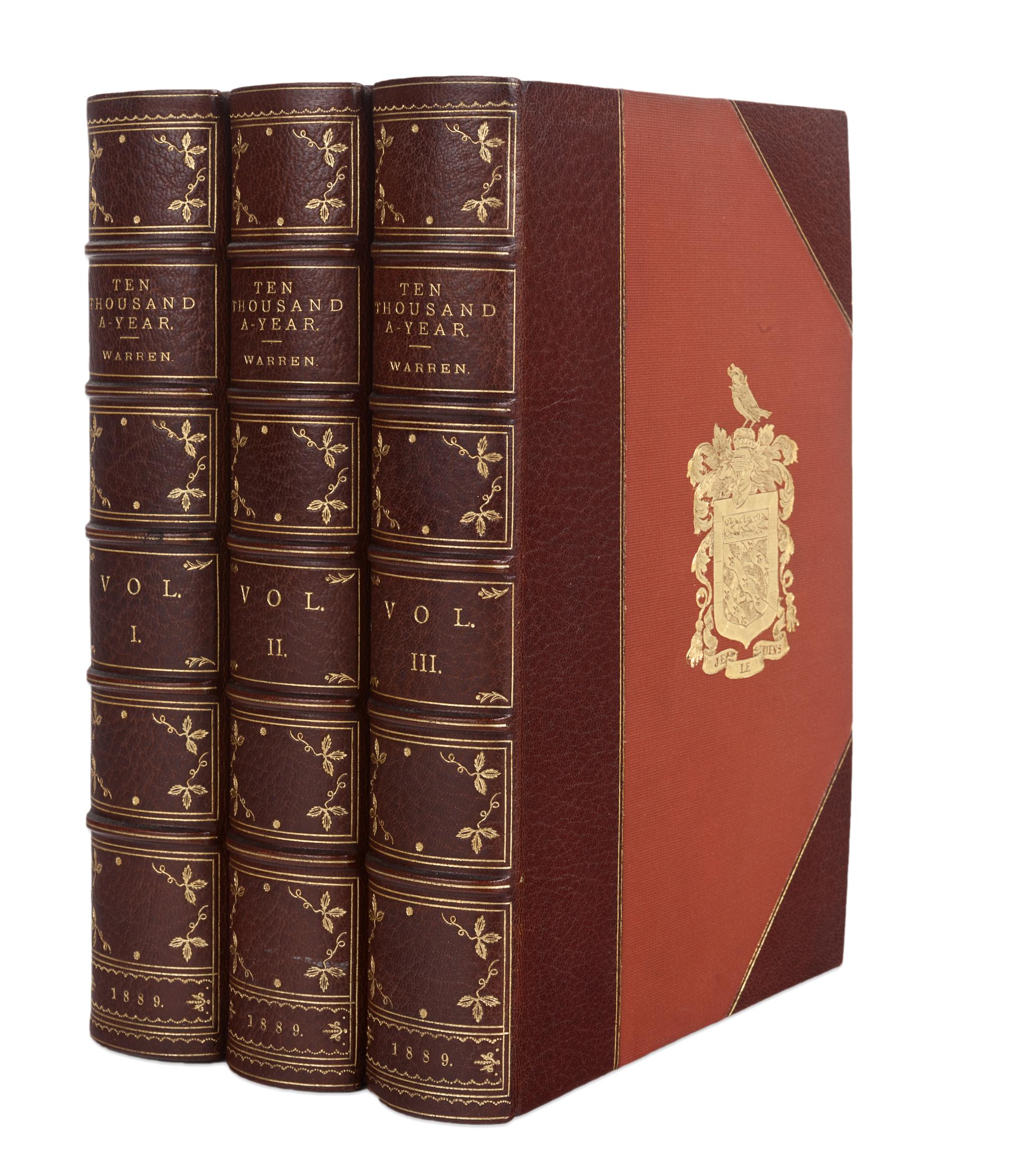 WARREN, Samuel (1807-1877). Ten Thousand a Year . Boston: Little, Brown & Co., 1841.