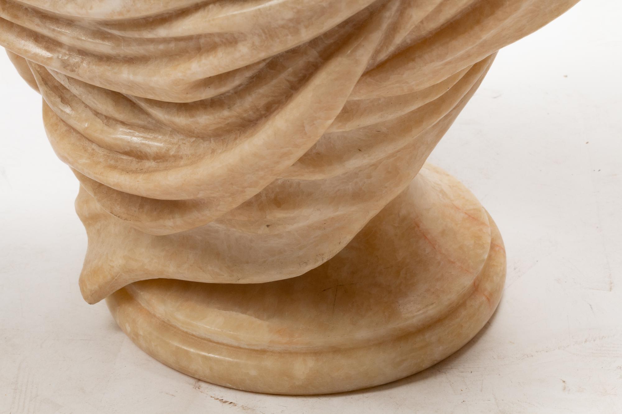 A Pair of Italian Marble and Onyx Busts