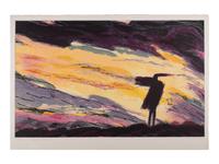 A Group of Four Abstract Works on Paper by 20th Century American Artists