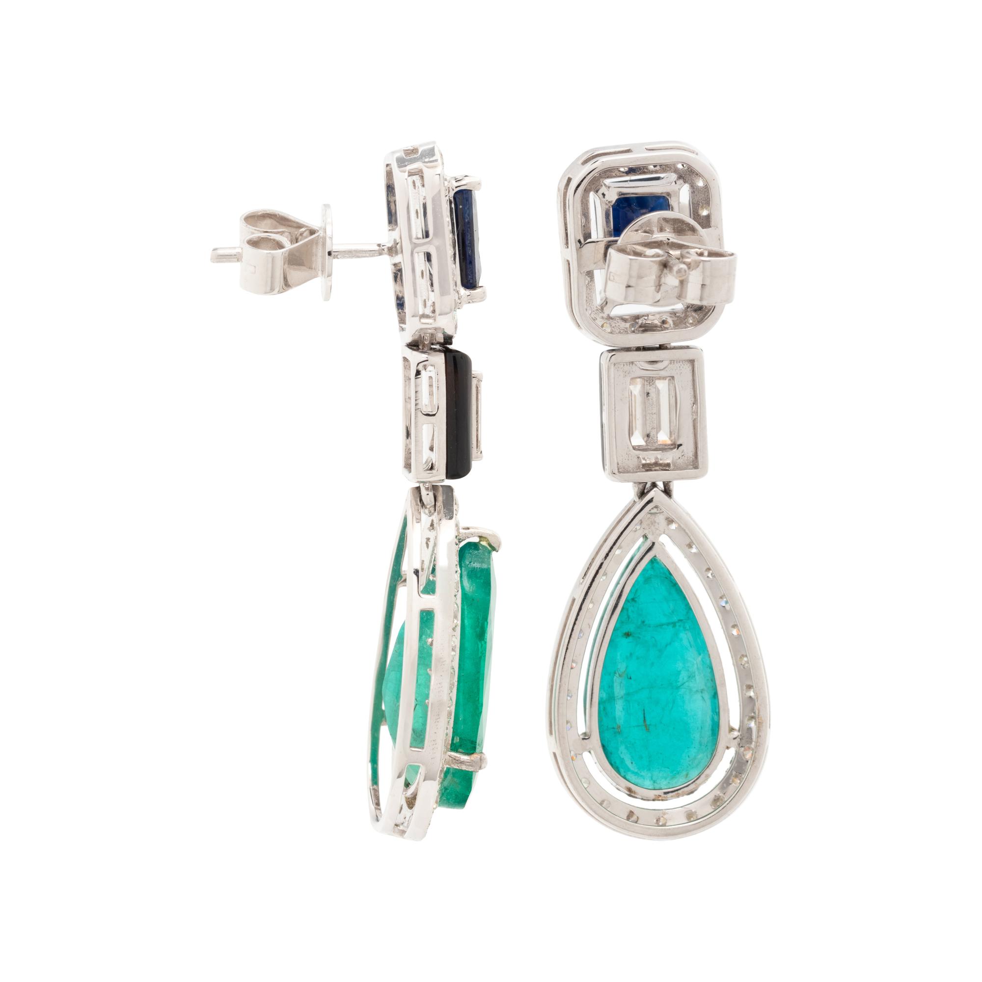 DIAMOND AND MULTIGEM EARRINGS