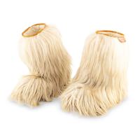 A Pair of Tibetan Goat Fur Boots