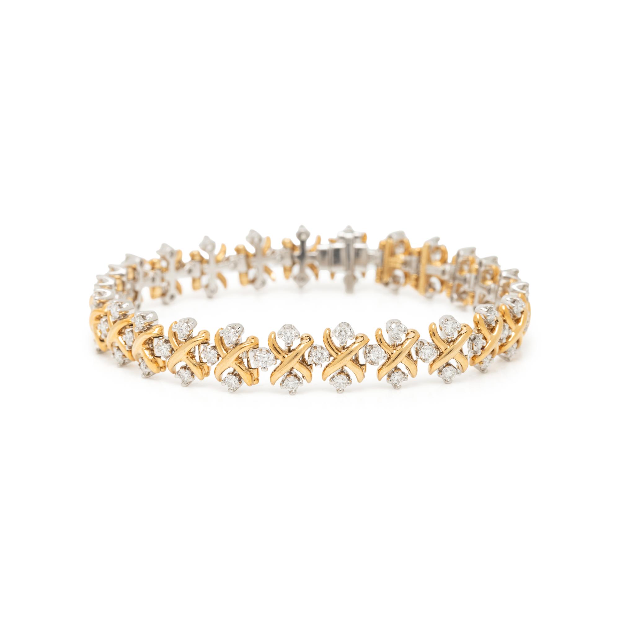 TIFFANY & CO., SCHLUMBERGER, YELLOW GOLD AND DIAMOND 'LYNN' BRACELET