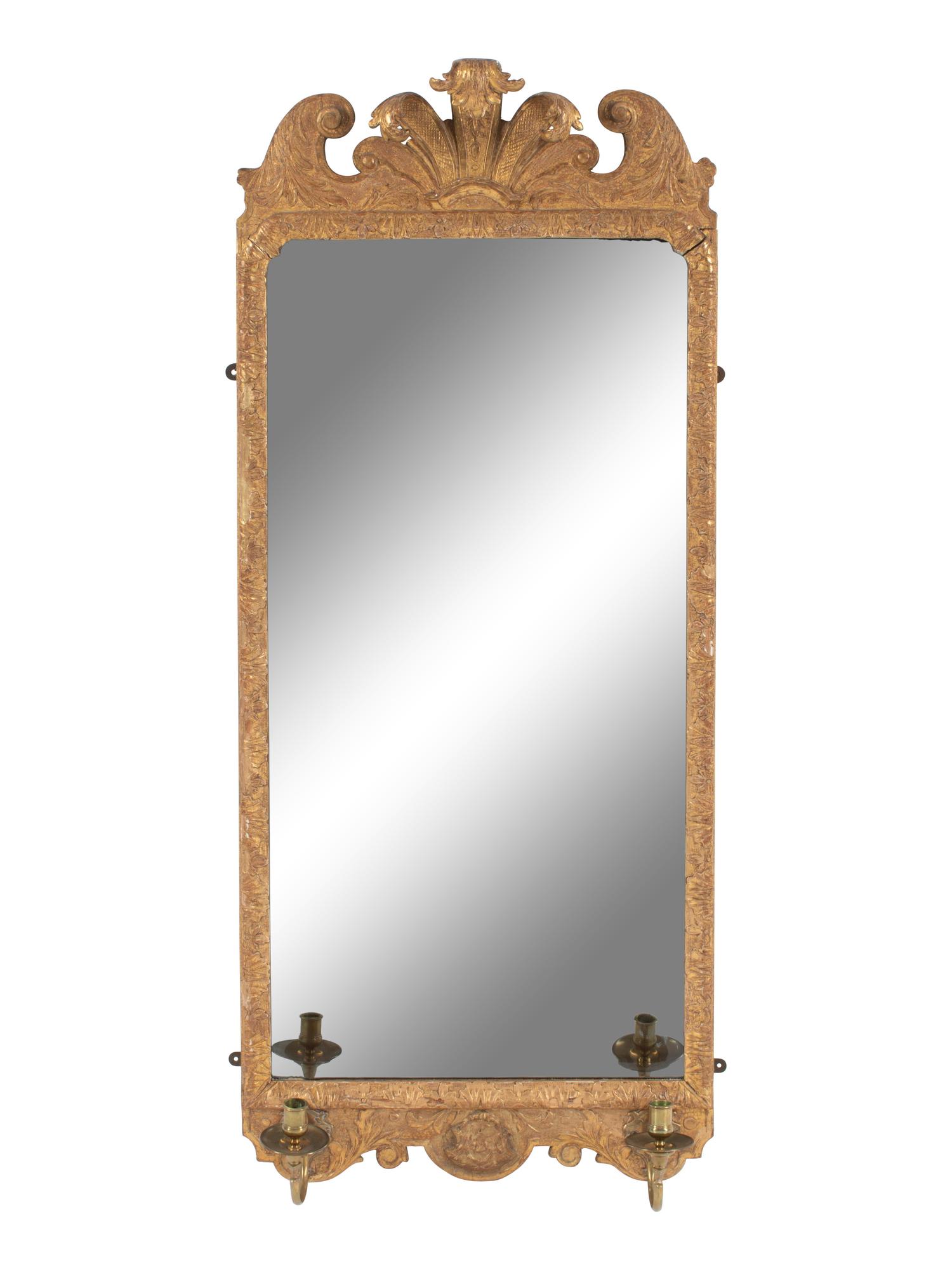 A George II Style Giltwood Girandole Mirror