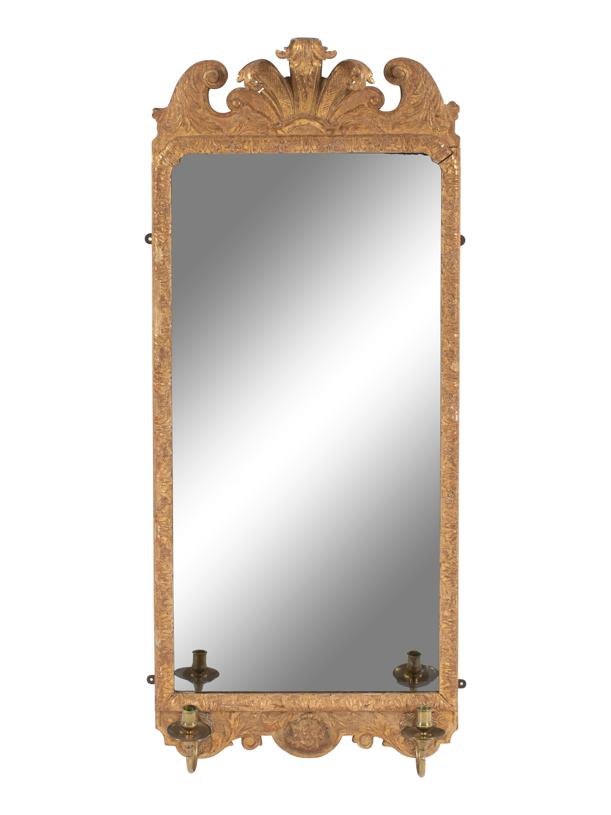 A George II Style Giltwood Girandole Mirror