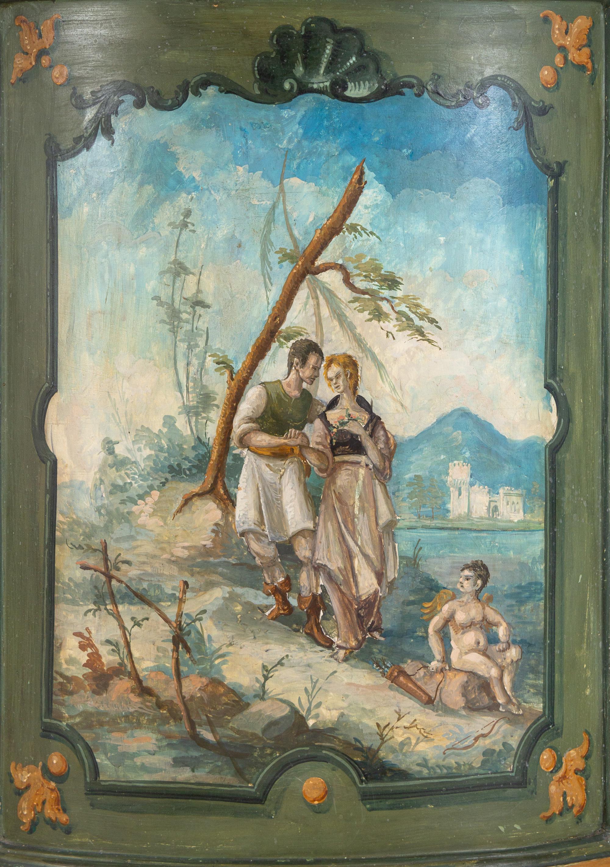 A Pair of Italian Painted Cabinets