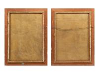 A Pair of Continental Painted Canvas Panels