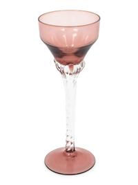 Twelve Colored Glass Stemware Articles