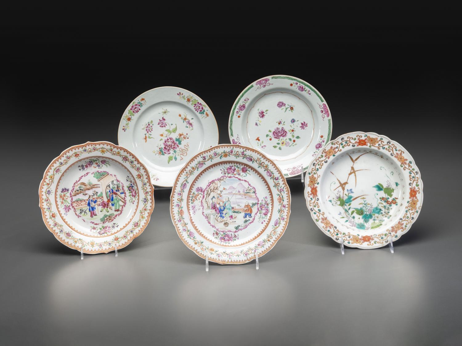 A Collection of Chinese Export Rose Medallion and Famille Rose Porcelain