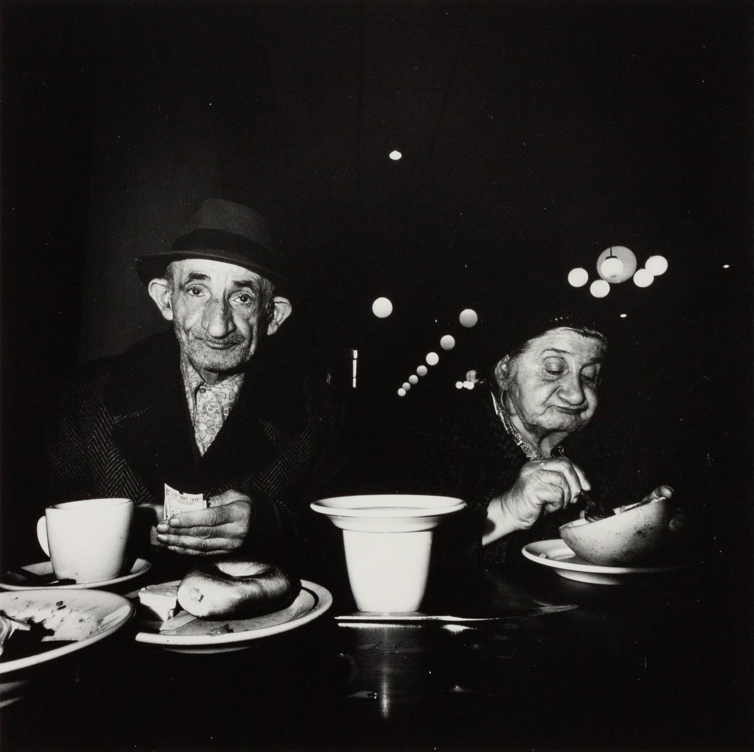 A group of four photographs ( Sicily , 1961; The Cafeteria , 1973; The Trip West, Camp Ground , 1966; Women Playing Bocce, Brighton , 1960)