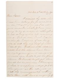 [CIVIL WAR]. War-date letters of Quaker artist and photographer Susan Walmsley (1843-1888) to her friend Carrie Wilson, with discussion of the war, politics, the Sanitary Fair, and more.