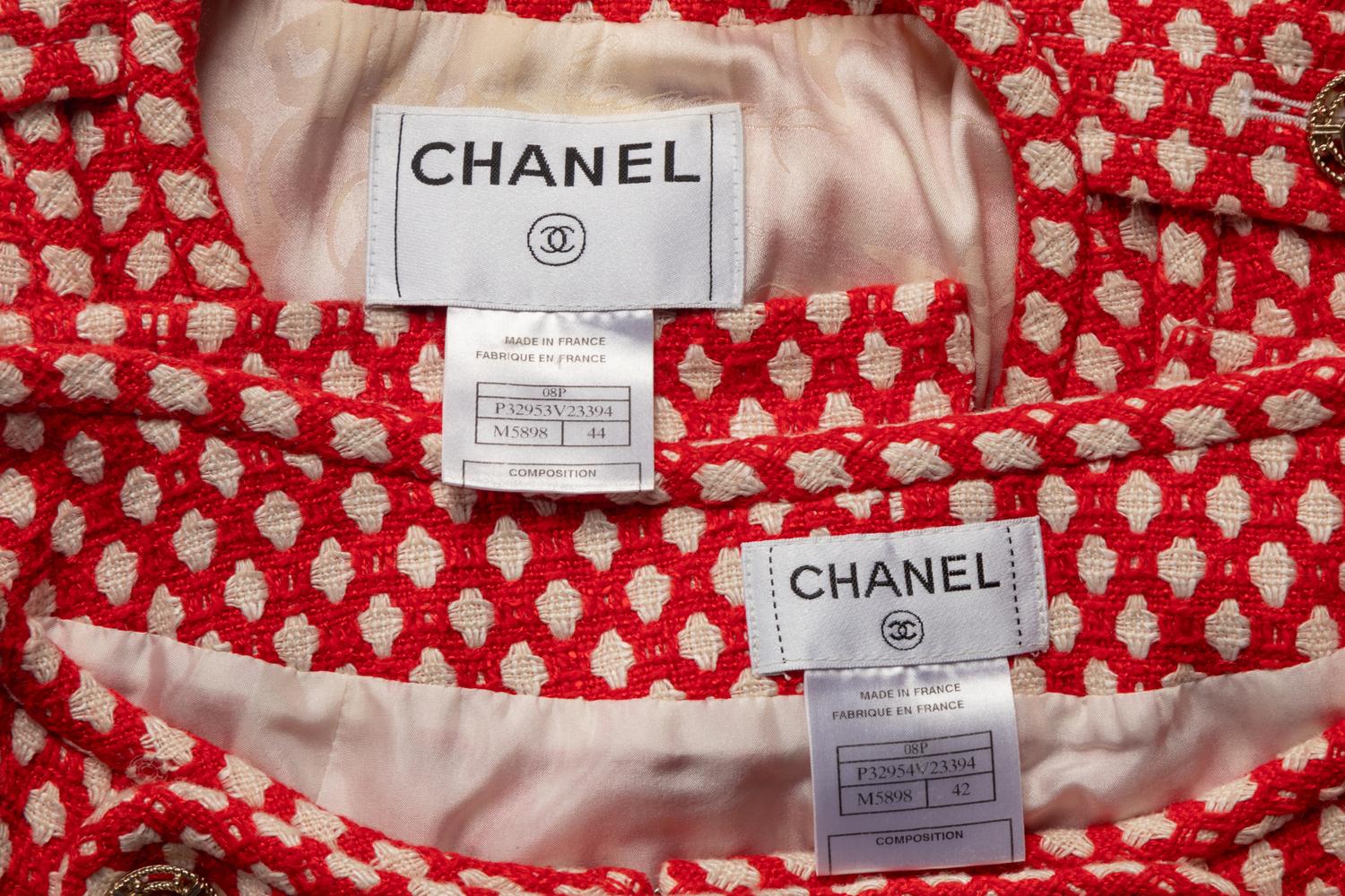 Chanel Red and White Skirt Suit, Spring 2008