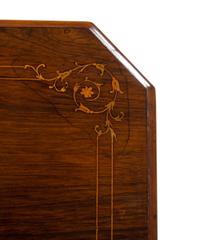 An English Rosewood and Marquetry Drop-Leaf Table