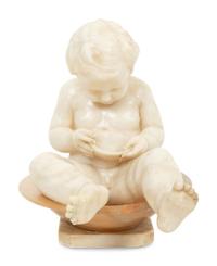 A Continental Alabaster Figure of a Child
