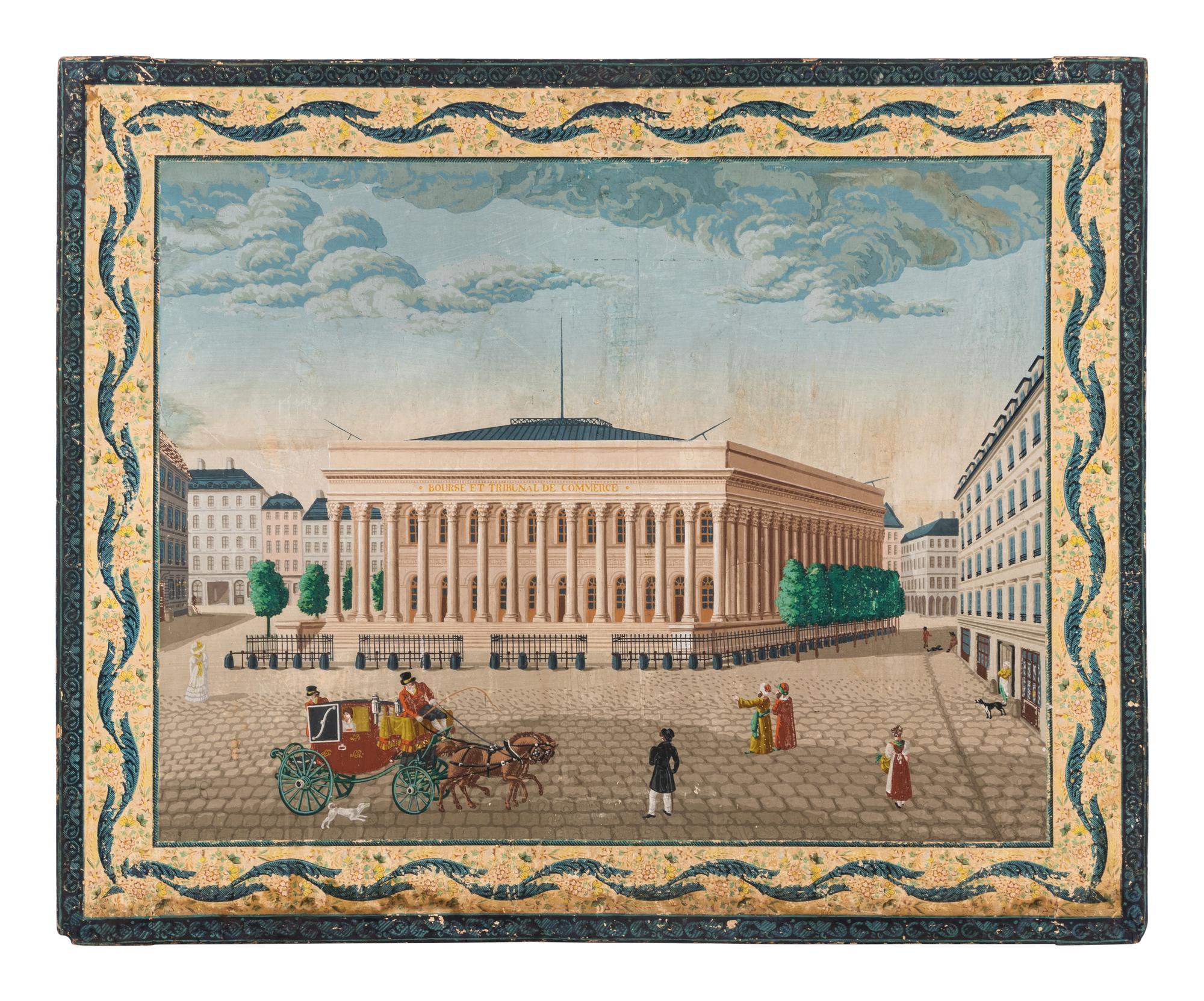 A French Papier Peinte Fireboard