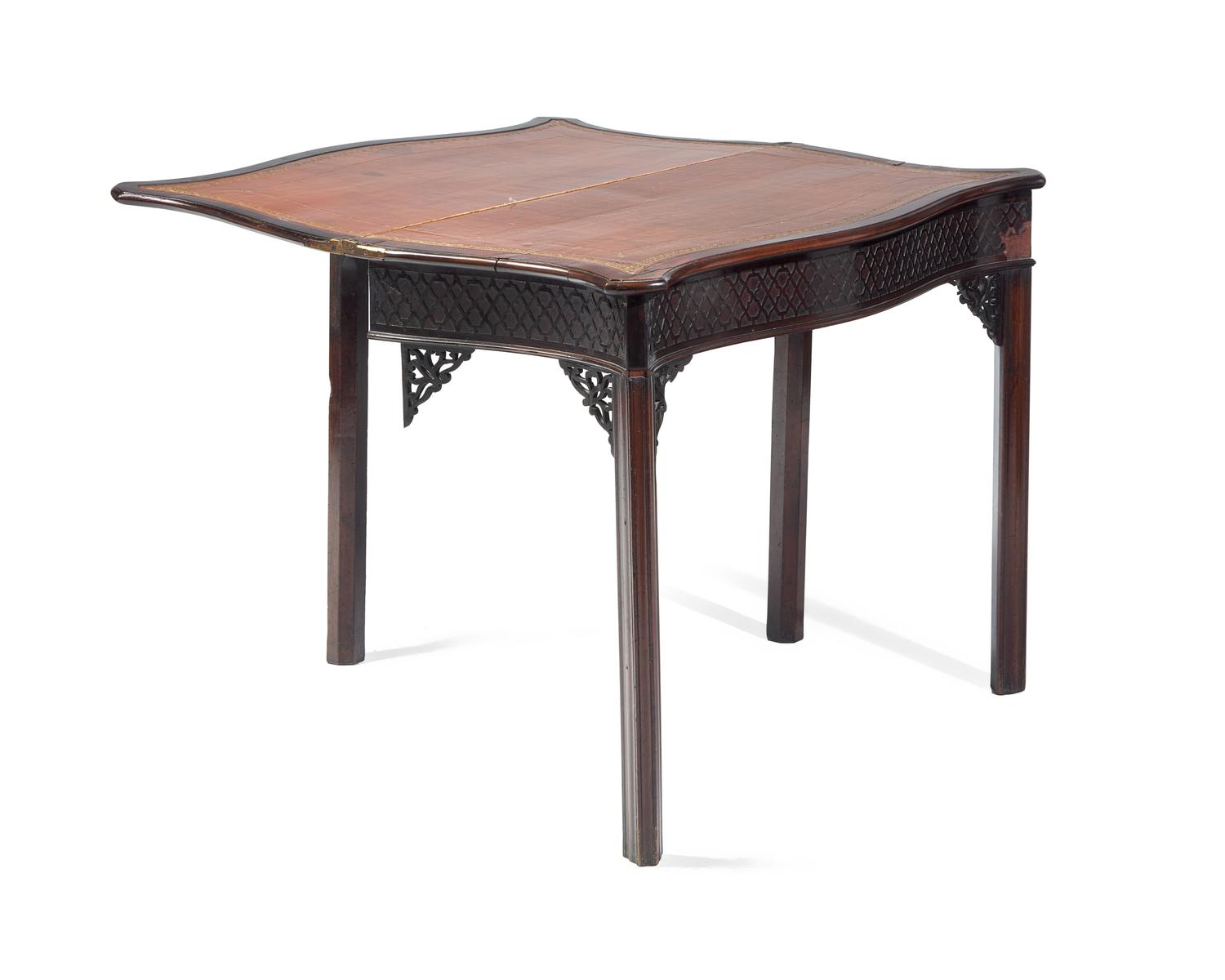A George III Mahogany Serpentine Flip-Top Table