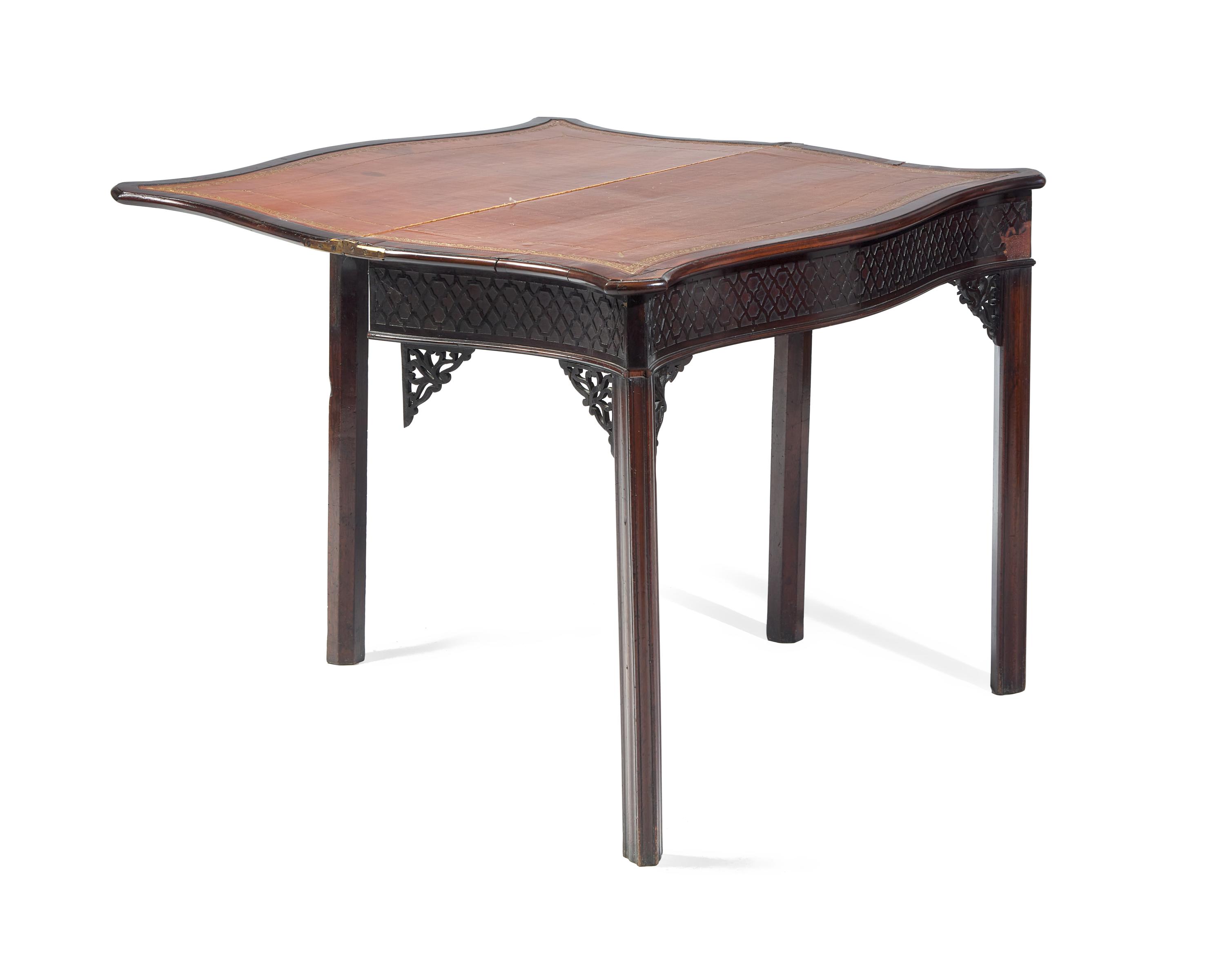 A George III Mahogany Serpentine Flip-Top Table