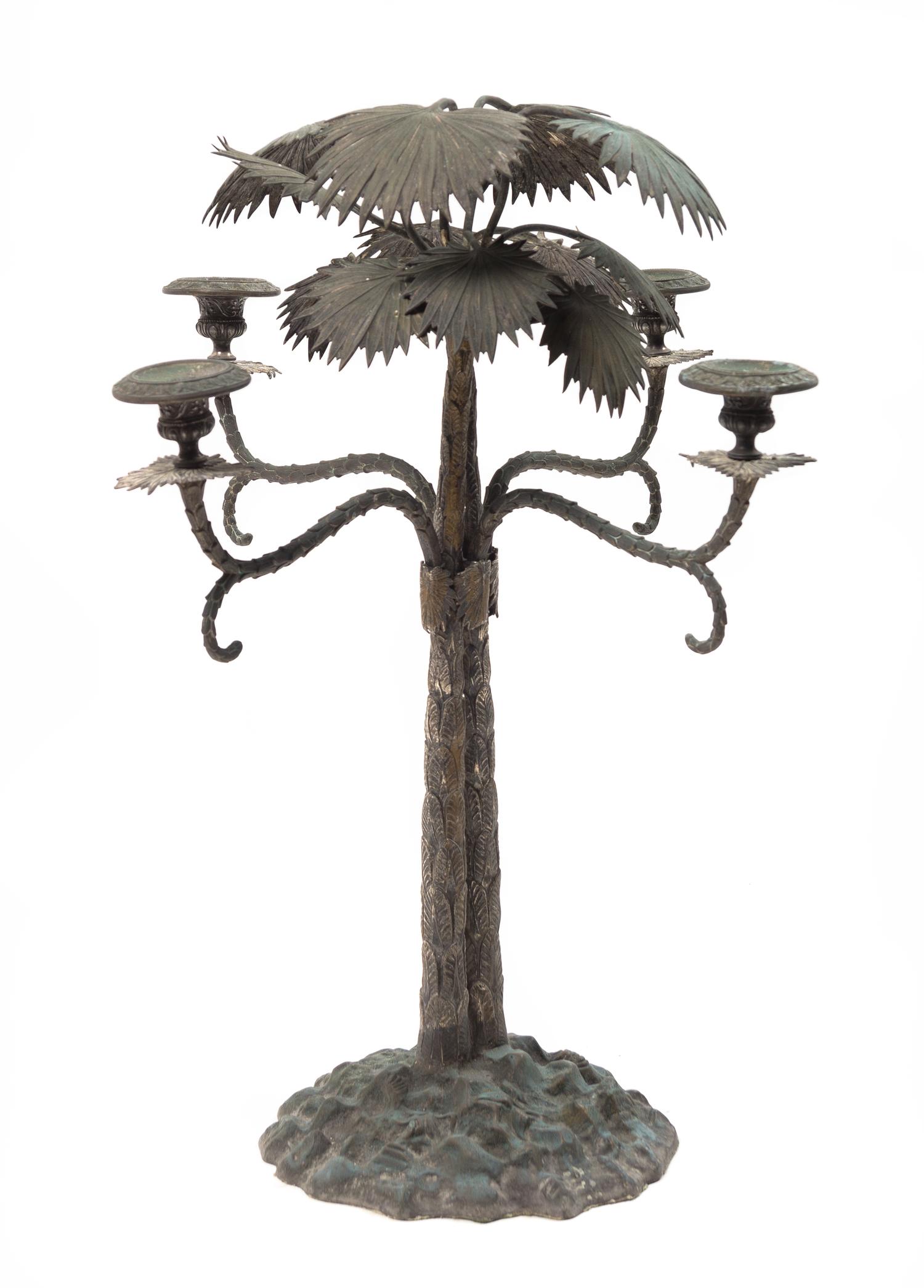 A Four-Light Metal Candelabrum Height 23 1/2 inches. — LATE 19TH CENTURY