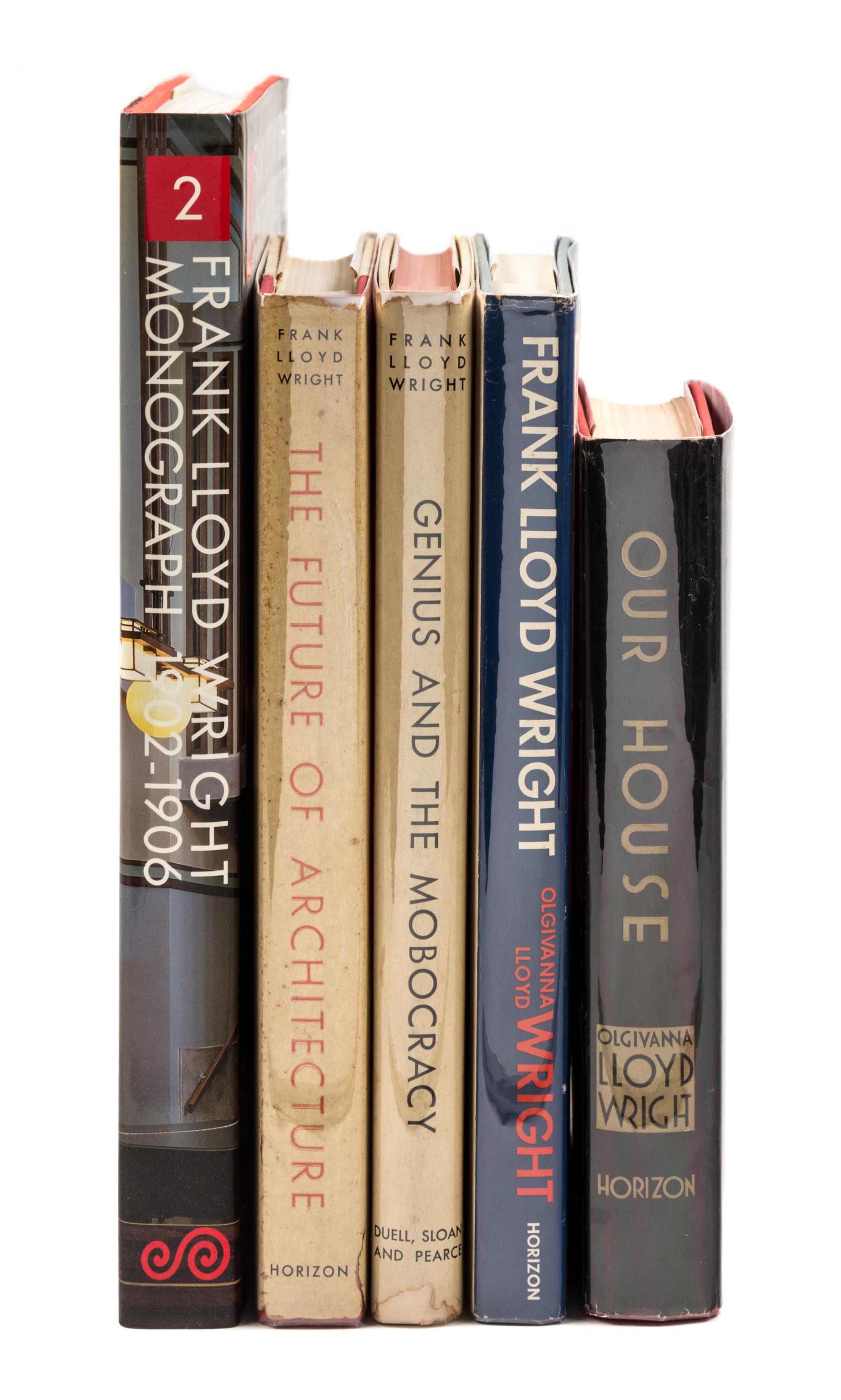 [WRIGHT, Frank Lloyd (1869-1959)]. A group of 13 works by or about Frank Lloyd Wright, including: