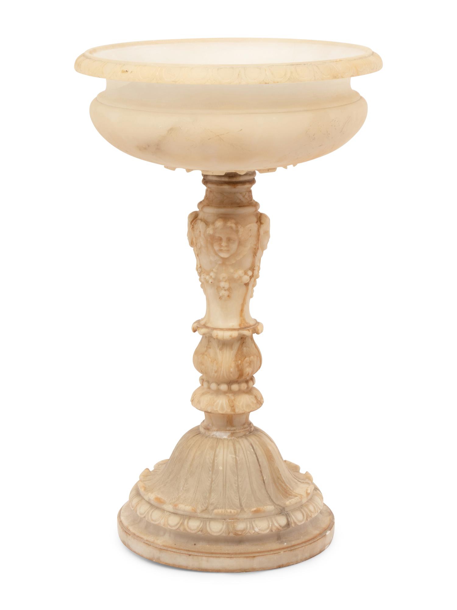 An Italian Alabaster Table Lamp