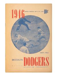 A Historic April 10, 1947 Montreal Royals vs. Brooklyn Dodgers Ebbets Field Program / Scorecard (Robinson's Ebbets Field Debut / The Day Brooklyn Purchases Robinson Contract From Montreal)