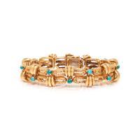 TIFFANY & CO., YELLOW GOLD AND TURQUOISE BRACELET