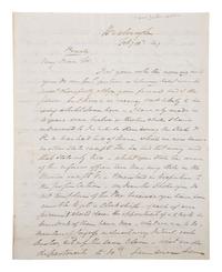 [POLITICS]. JOHNSON, Cave (1793-1866). ALS ("C. Johnson") as Postmaster General. Washington, 1849.