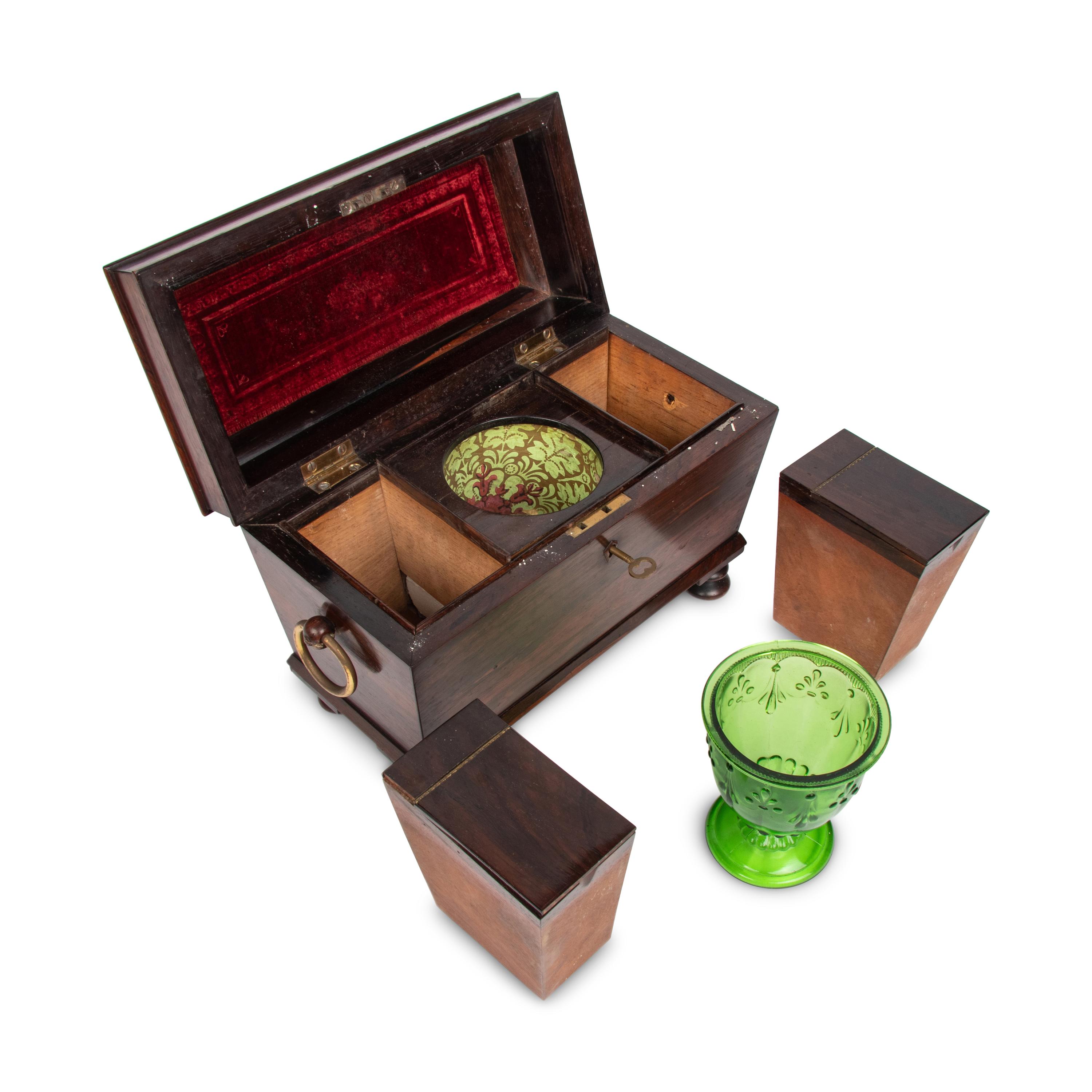 An English Rosewood Tea Poy