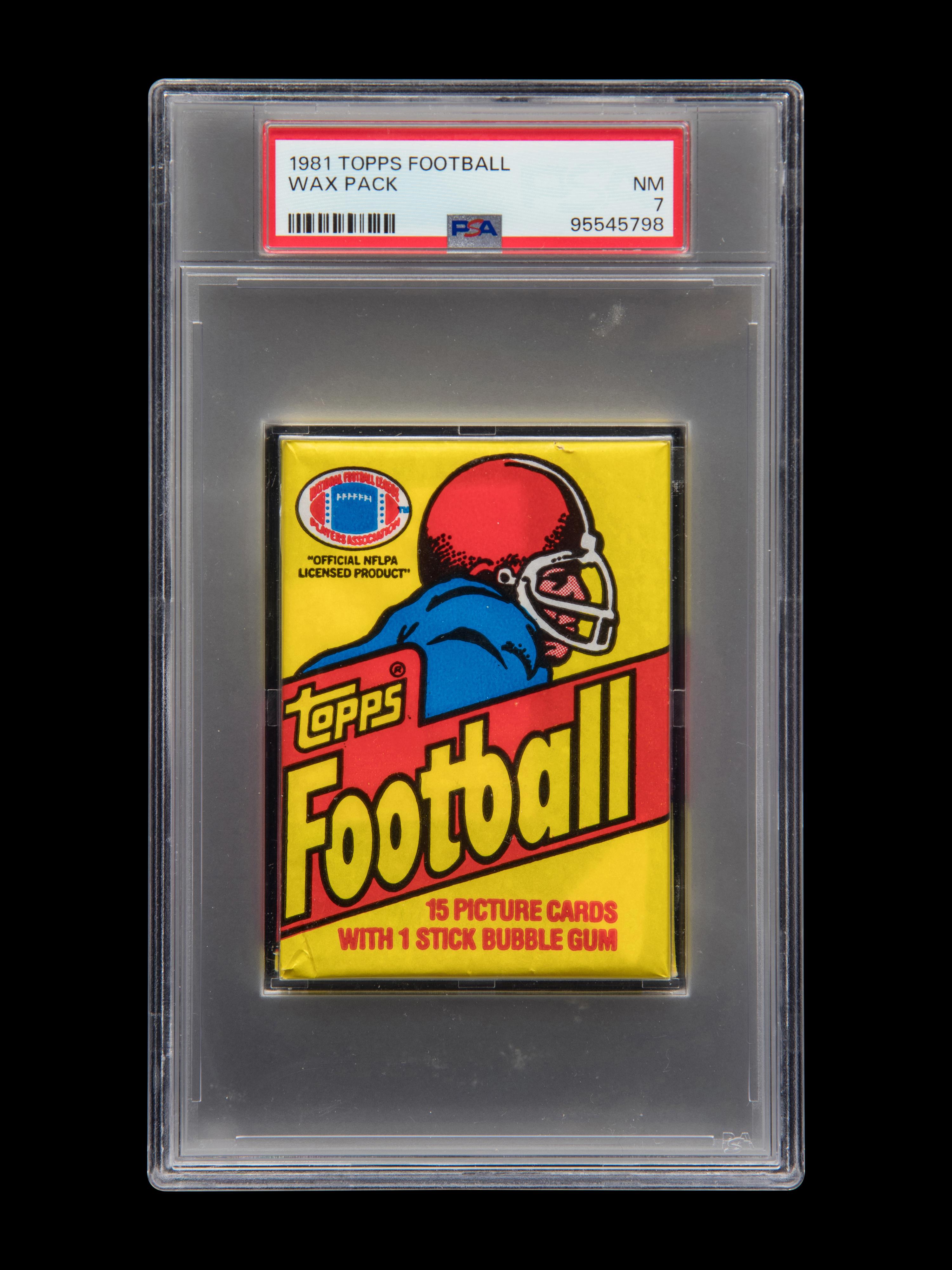 A Sealed Unopened Pack of 1981 Topps Football Cards (PSA 7 NM) - Possible Joe Montana Rookie