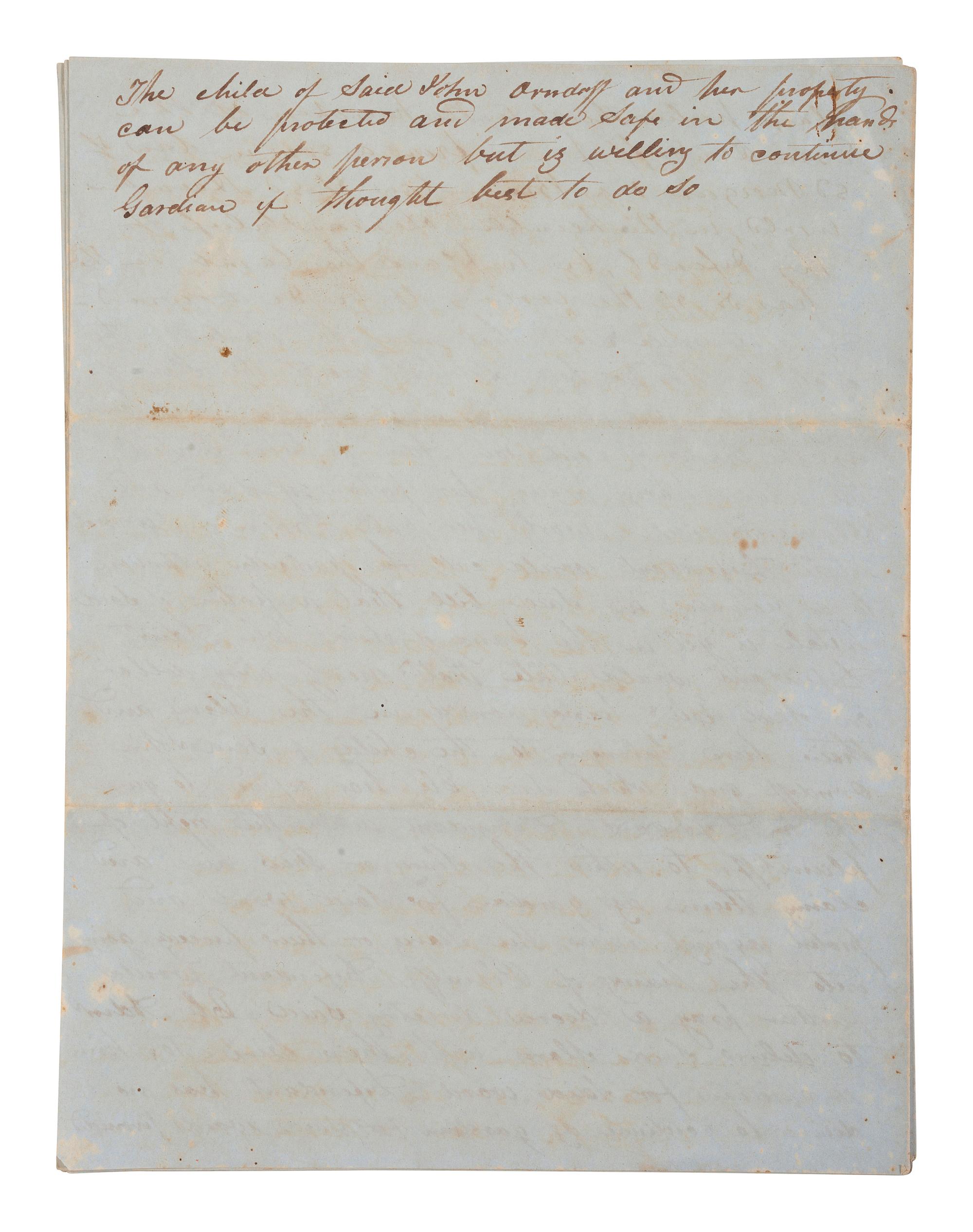 [ENSLAVEMENT & ABOLITION]. A group of 2 legal documents related to cases involving enslaved persons.