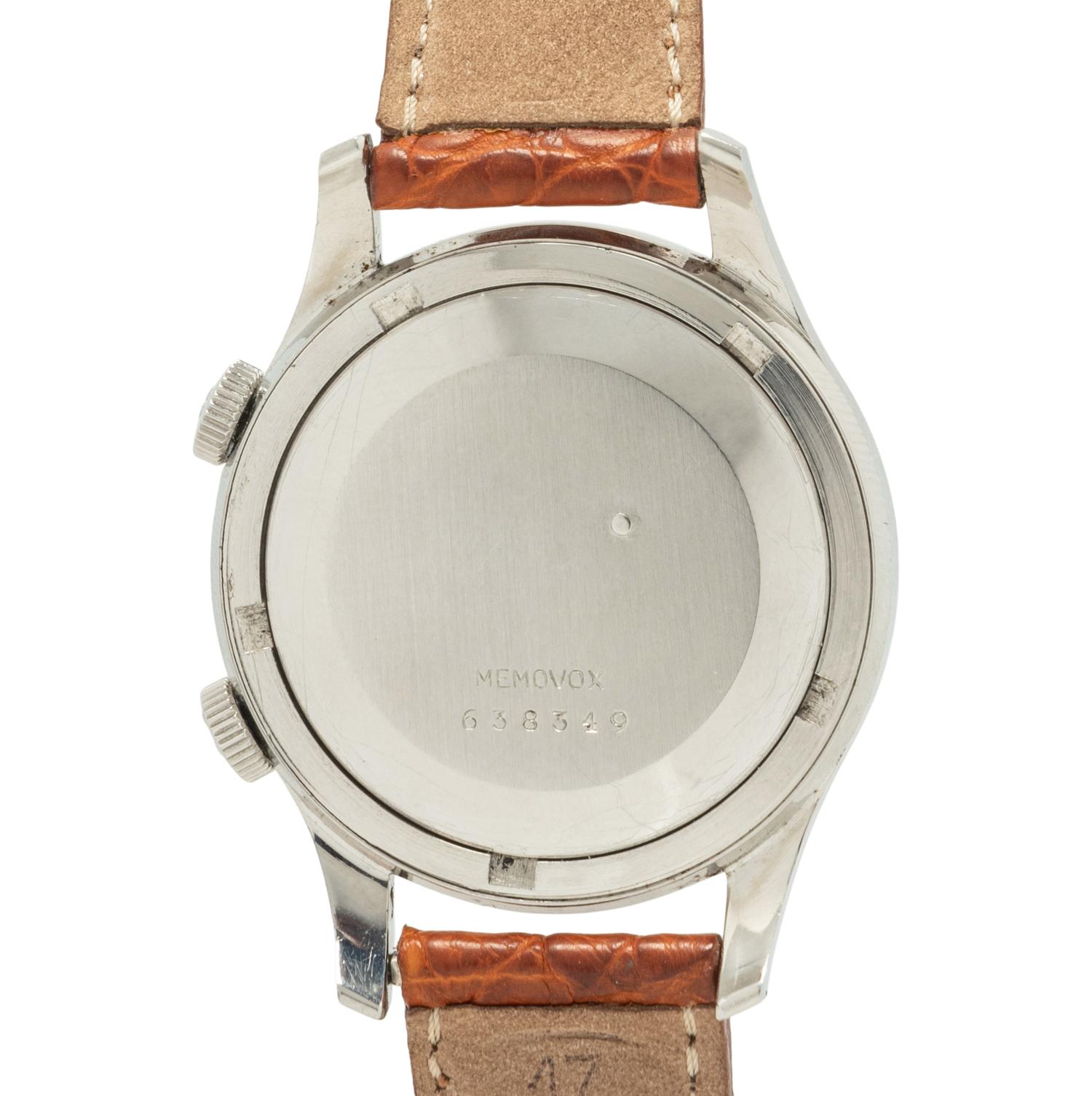 JAEGER-LECOULTRE, STAINLESS STEEL 'MEMOVOX' ALARM WATCH