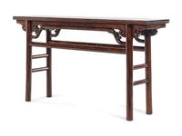 A Carved Nanmu Scroll Table