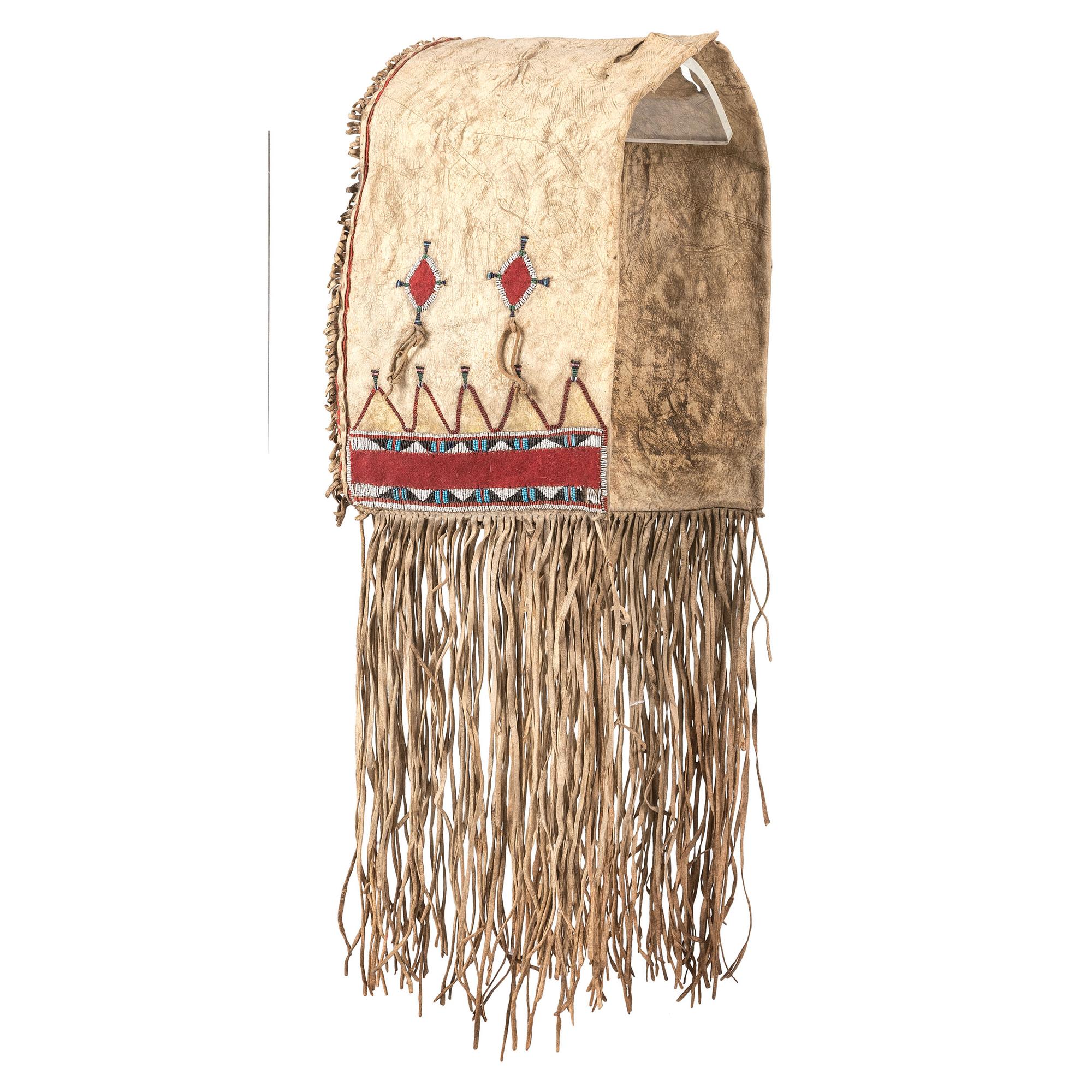 Apache Beaded Hide Saddle Bags