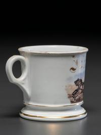 A Fireman's Porcelain Occupational Shaving Mug