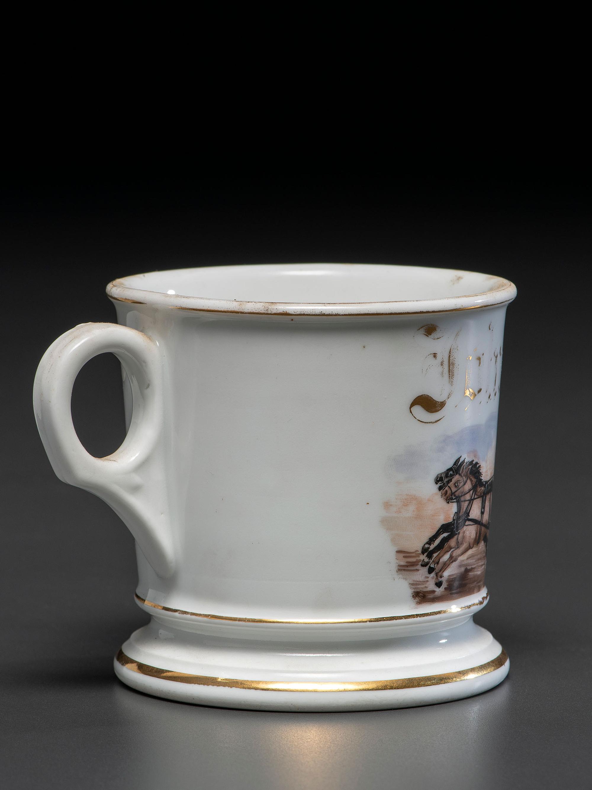A Fireman's Porcelain Occupational Shaving Mug