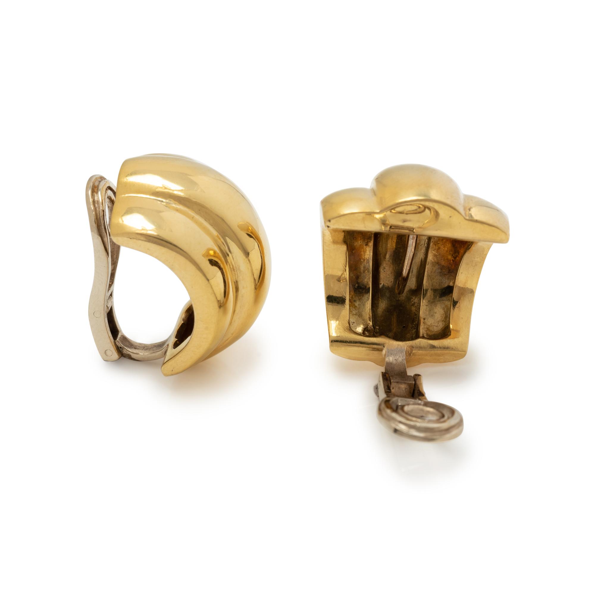YELLOW GOLD EARCLIPS