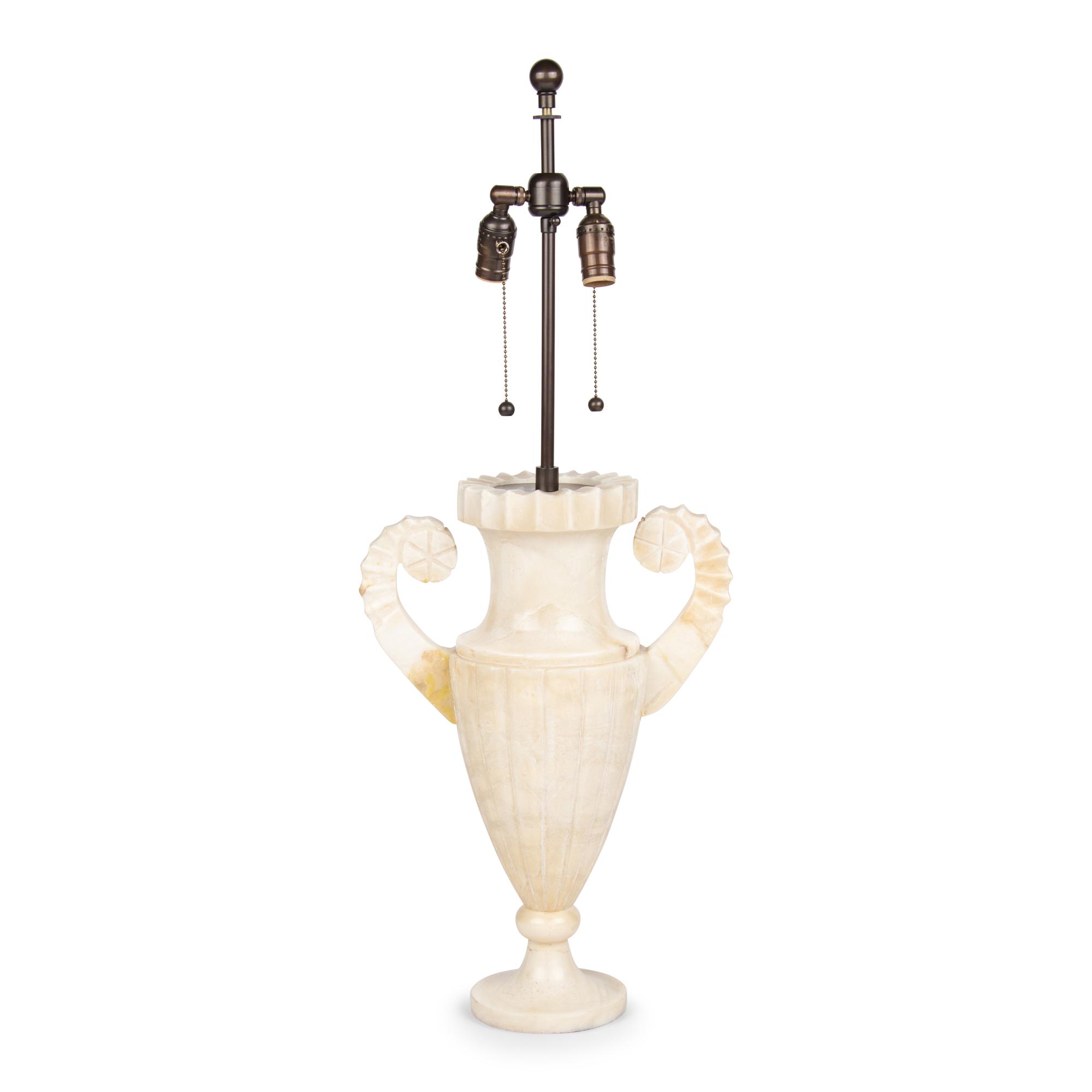 An Alabaster Table Lamp