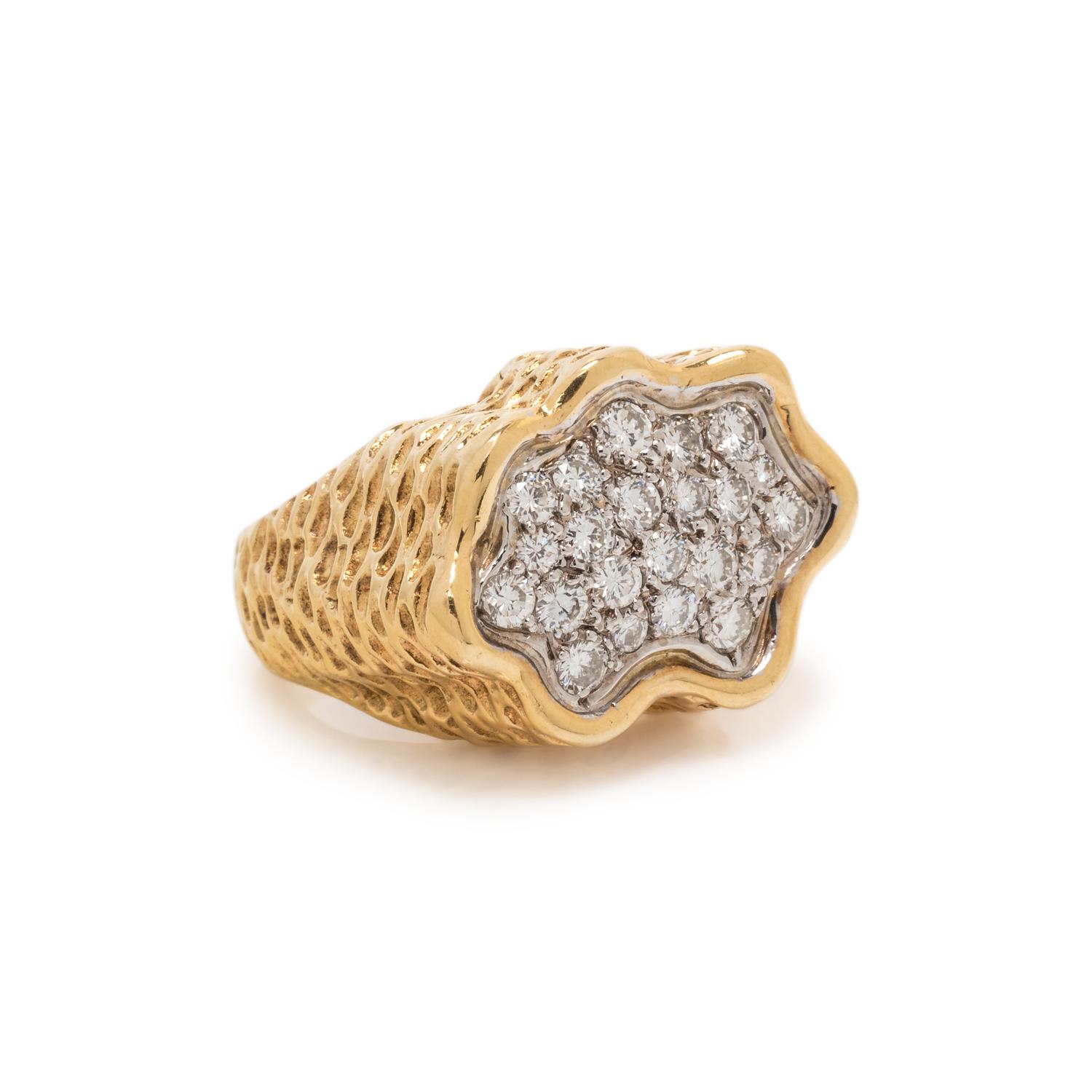 BICOLOR GOLD AND DIAMOND RING