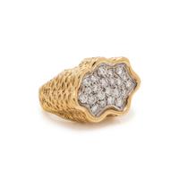 BICOLOR GOLD AND DIAMOND RING
