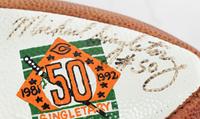 A 1992 Chicago Bears vs. Pittsburgh Steelers Game Ball Presented to Mike Ditka (Mike Singletary's Final Home Game) Formerly Displayed at Mike Ditka's Restaurant