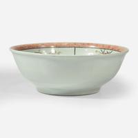 A Chinese famille verte-decorated porcelain basin 五彩瓷盆 19th/20th century ???????
