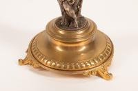 A Pair of Renaissance Revival Part-Silvered Bronze Candlesticks