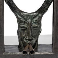 Mimmo Paladino (Italian, b. 1948) — Asino Sonoro (Caged Head) , 1984